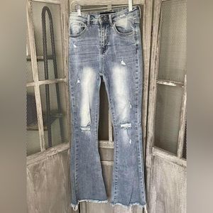 Risen Light Wash Flare Jeans